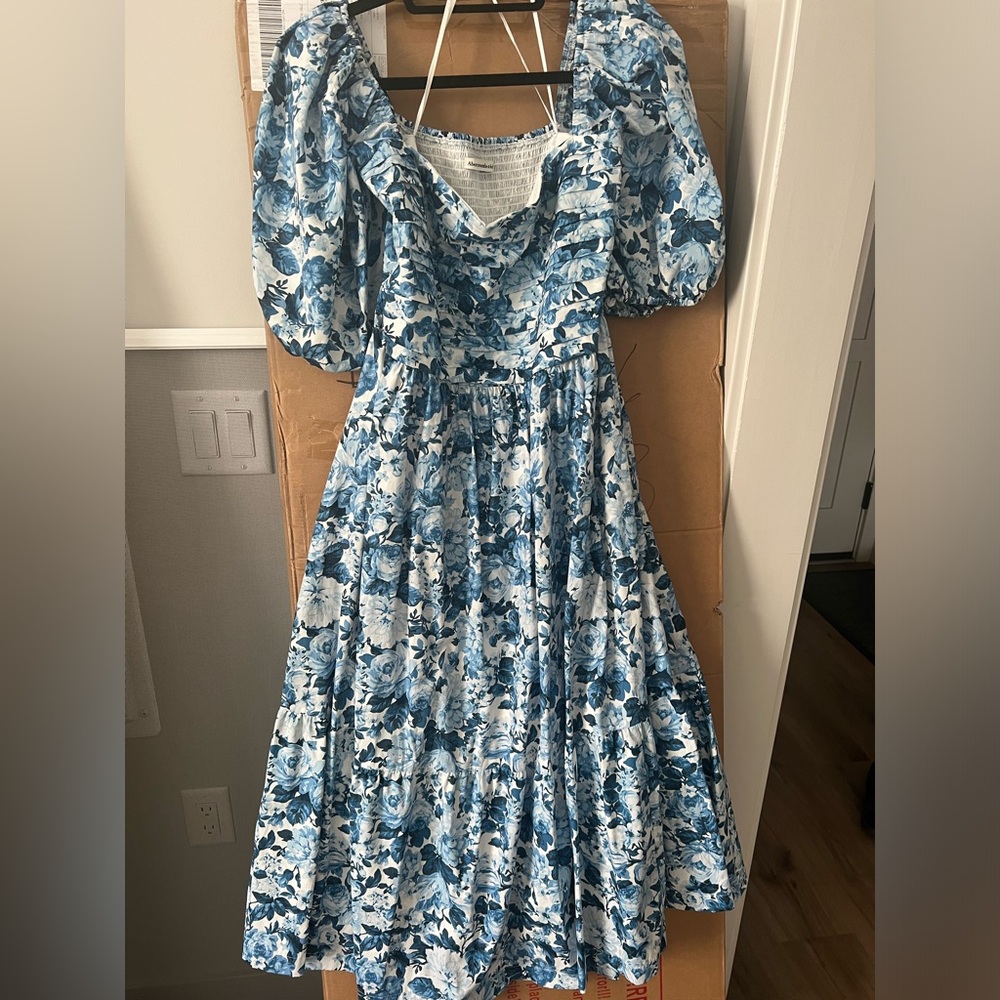 Abercrombie blue floral Emerson Dress